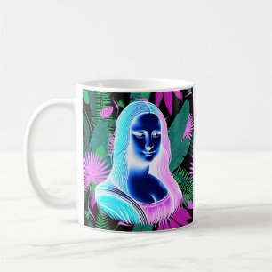 Neon Mona Lisa Coffee Mug