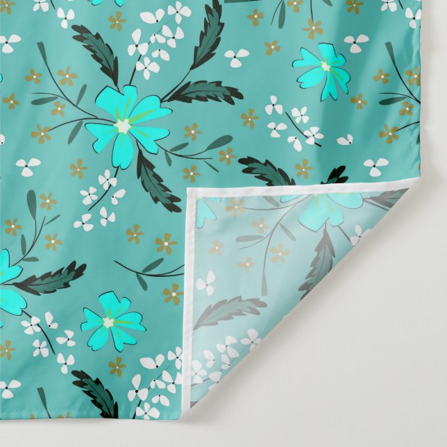 Neon monochrome floral pattern. tapestry (Detail)