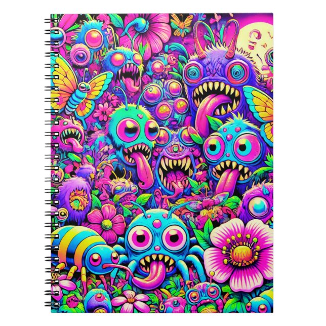Neon Monster Bugs Notebook (Front)