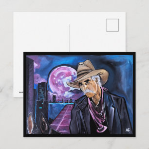 Neon Moon Painting by Alfred Fox Postcard