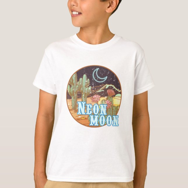 Neon Moon Retro Western T-Shirt (Front)
