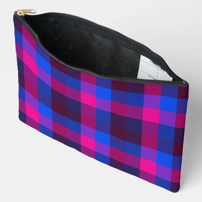 Neon mosaic fusion  accessory pouch (Open)