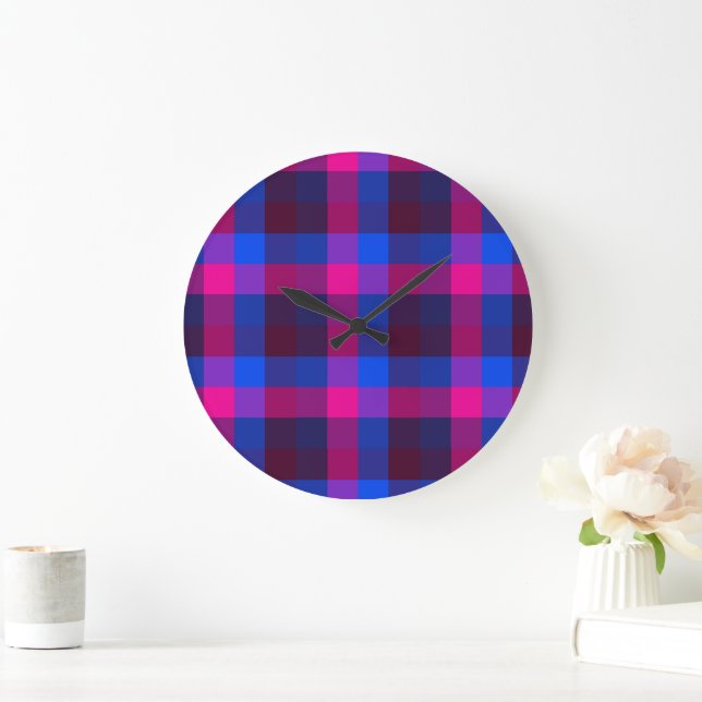 Neon mosaic fusion  large clock (Home)