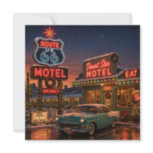 Neon Motel Route 66 Christmas Greetings