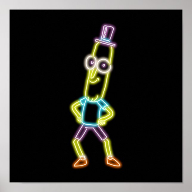 Neon Mr Poopybutthole Poster (Front)