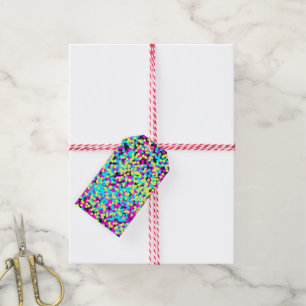 Neon Multi-Coloured Fun Confetti Gift Tags
