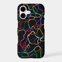 Neon Multicolored Curvy Line Pattern -COOL