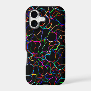 Neon Multicolored Curvy Line Pattern -COOL