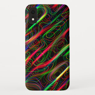 Neon Multicolored Curvy Line Pattern -COOL iPhone XR Case