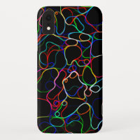 Neon Multicolored Curvy Line Pattern -COOL