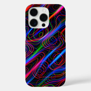 Neon Multicolored Curvy Lines -COOL iPhone 16 Pro Case