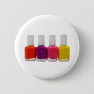 Neon Nail Polish 2 Inch Round Button