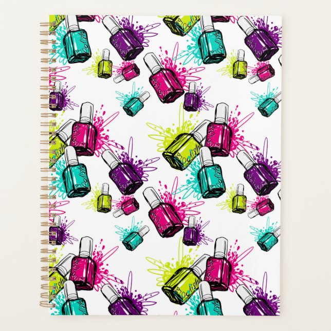 Neon Nail Polish Pattern Planner (Front)