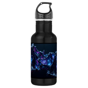 Neon Nexus: Interwoven Techno-Organic Structure 532 Ml Water Bottle