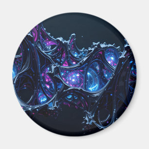 Neon Nexus: Interwoven Techno-Organic Structure Magnet