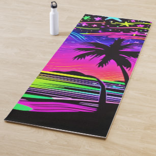 Neon Night Beachscape Yoga Mat