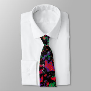 Neon Nights Abstract Tie