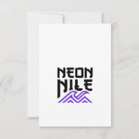 NEON NILE Wave Logo Greeting Card