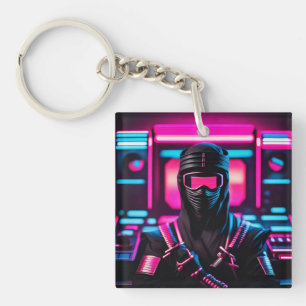 neon ninja keychain