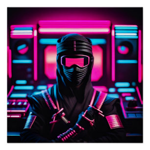 neon ninja poster