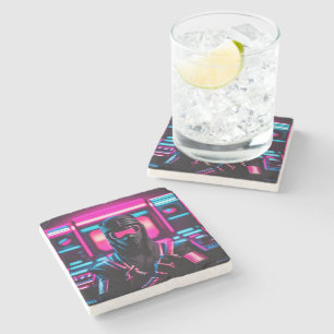 neon ninja stone coaster