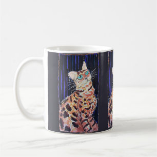 Neon Noir Bengal Cat Coffee Mug