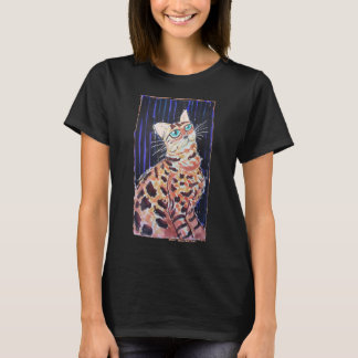 Neon Noir Bengal Cat T-Shirt