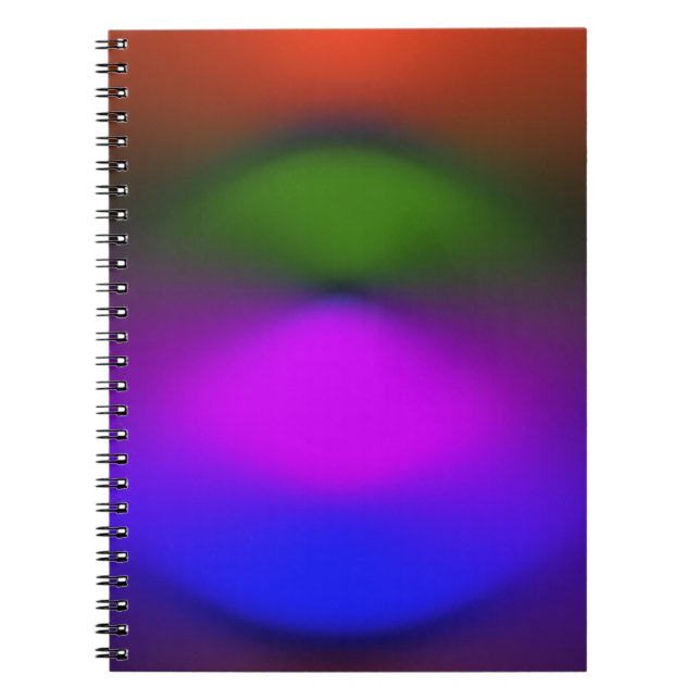 Neon of Blue, Purple, Green & Orange Notebook (Front)