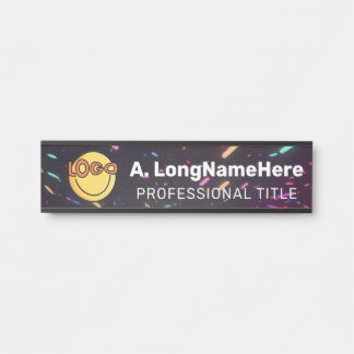 Neon Office Creative Workspace Nameplate Bold
