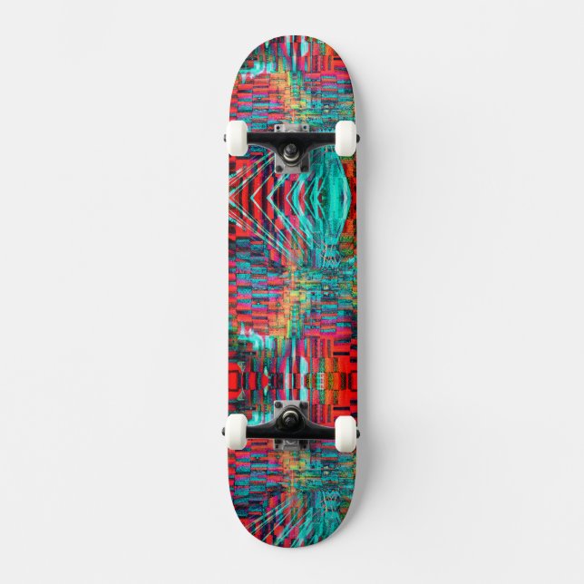 Neon Ombre Pattern Skateboard (Front)