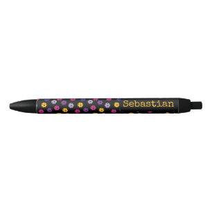Neon on black pickleball, custom text ink pen