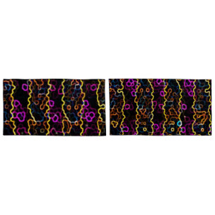 "Neon on Black" Pillowcase