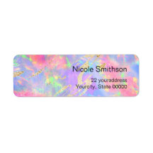 neon opal background  labels