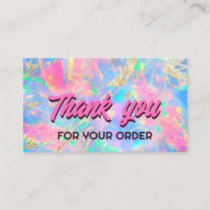 néon opal merci carte de visite