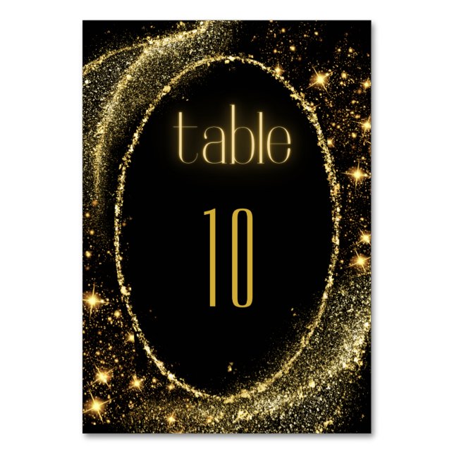 Neon or | Carte de numéro de table (Par défaut)