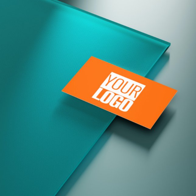  Neon  orange  - add your  logo business card (Creator Uploaded)