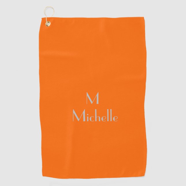Neon orange - ajouter monogramme et nom serviette  (Devant)