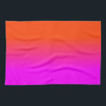 Neon Orange and Hot Pink Ombre Shade Colour Fade Kitchen Towel<br><div class="desc">Neon Orange and Hot Pink Ombre Shade Colour Fade. Ombre shades go from hot pink blurred into neon orange in this sunset palette neon, orange, hot, pink, ombre, shade, colour, fade, trend, bright, fluorescent, highlighter, school, kids, fun, dorm, decor, tint, bright neon pink, bright pink, neon orange, hot pink, ombre...</div>