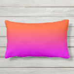 Neon Orange and Hot Pink Ombre Shade Colour Fade Lumbar Pillow<br><div class="desc">Neon Orange and Hot Pink Ombre Shade Colour Fade. Ombre shades go from hot pink blurred into neon orange in this sunset palette neon, orange, hot, pink, ombre, shade, colour, fade, trend, bright, fluorescent, highlighter, school, kids, fun, dorm, decor, tint, bright neon pink, bright pink, neon orange, hot pink, ombre...</div>