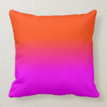 Neon Orange and Hot Pink Ombre Shade Colour Fade Throw Pillow<br><div class="desc">Neon Orange and Hot Pink Ombre Shade Colour Fade. Ombre shades go from hot pink blurred into neon orange in this sunset palette neon, orange, hot, pink, ombre, shade, colour, fade, trend, bright, fluorescent, highlighter, school, kids, fun, dorm, decor, tint, bright neon pink, bright pink, neon orange, hot pink, ombre...</div>