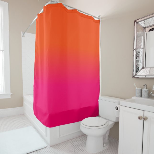 Neon Orange and Neon Pink Ombre Shade Colour Fade (In Situ)