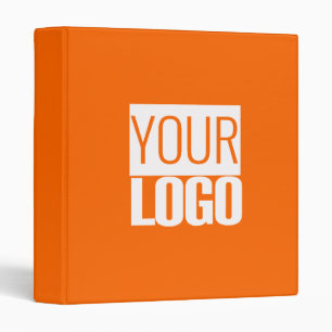 neon orange - bold  logo binder
