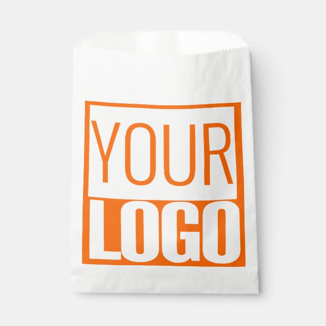 Neon  orange  -bold logo favour bag (Front)