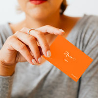 neon orange - elegant script