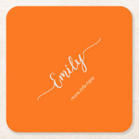 neon  orange elegant script