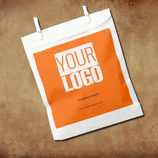 Neon  orange  - modern  logo favour bag (Creator Uploaded)