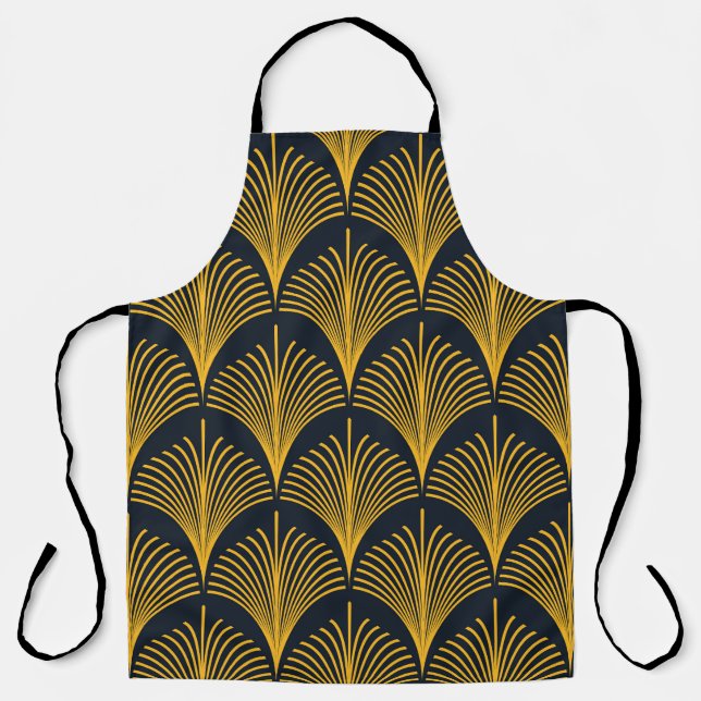 Neon Orange Peacock Scale Wallpaper. Apron (Front)