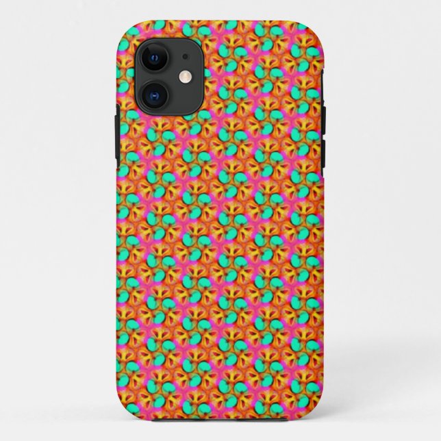 Neon Orange Pink & Green  Pattern iPhone 5 Case (Back)