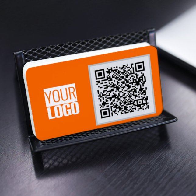 neon orange  -  QR code  - Business Card (Creator Uploaded)