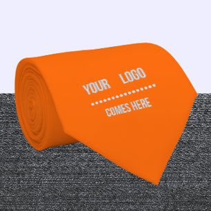 neon orange solid color - add logo tie